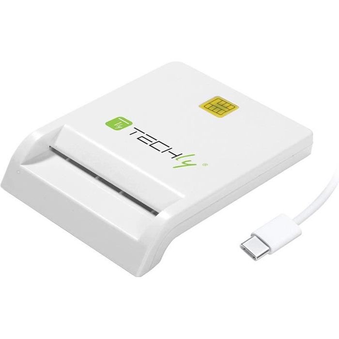 Lecteur/graveur de carte à puce USB-C™ compact Blanc