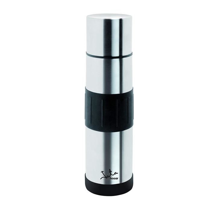 Jata Hogar 837 ? Bouteille Isotherme en Acier Inoxydable, 0.75 L, Couleur Argent et Noir - 837_Acero
