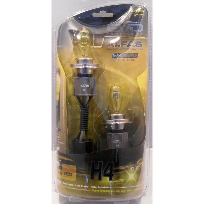 Ampoules H4 Jaunes 12v 75/85w Alfas