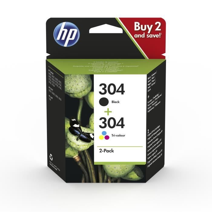 HP 304, HP, HP ENVY 5010, HP ENVY 5020, HP ENVY 5030, HP ENVY 5032, HP Deskjet 2620, HP Deskjet 2622, HP...