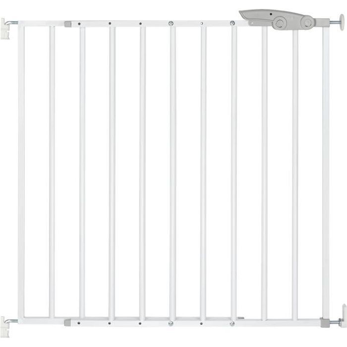 ib style® TIMY Barrière de sécurité -barrière d'escaliers et de portes - pas de risque de trébuchement - réglable - 73-107 cm