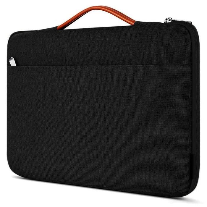 Sacoche de Protection et Transport (M-Noir-Orange) pour ordinateur Portable Dell XPS 15\