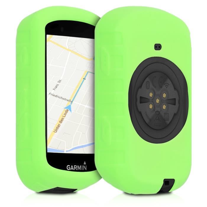 kwmobile Housse GPS vélo - Accessoire pour Garmin Edge 530 - Protection boitier navigateur - Étui en silicone vert