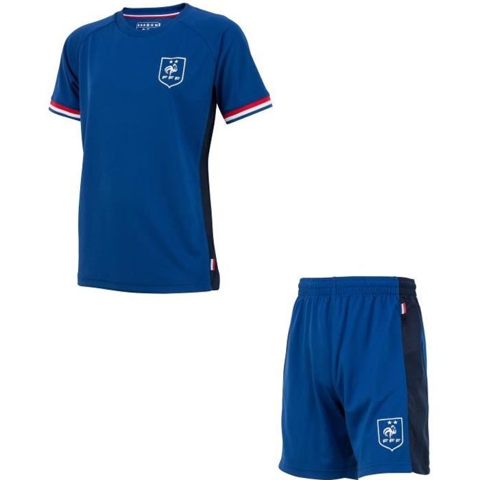 Ensemble Maillot + short FFF - Collection officielle Equipe de France de Football