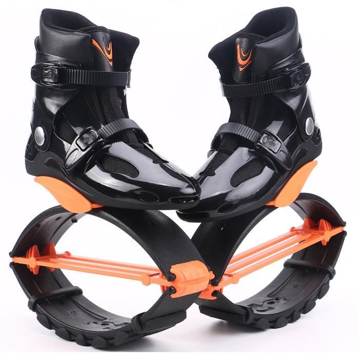 Chaussures Jump Chaussures Rebound Recommandé Poids 55-100kg (121lb-220lb) Chaussures Bounce L / XL / XXL pour Adulte-Orange/Noir