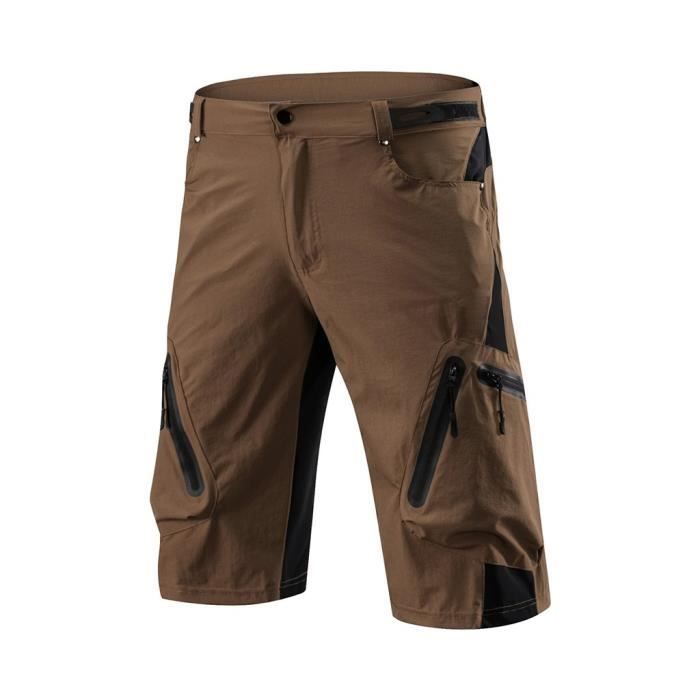 Hommes Cyclisme En Plein Air Vtt Shorts Pantalons D'Été Quick Séchage Breatha Pantalon marron