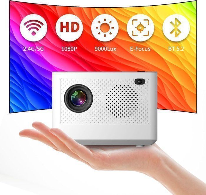 Vidéoprojecteur - ONEMIX - 720p 1080p - Home Théâtre Cinéma - Full HD LED - Projecteur HDMI - 150" - 3800 lumens - 50000h - Noir