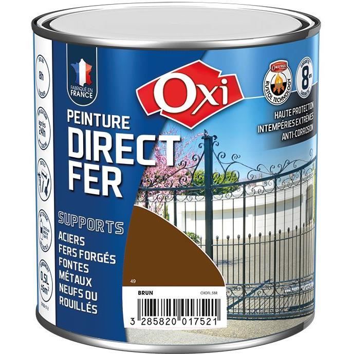 Peinture direct sur fer - 0.5 L - brun