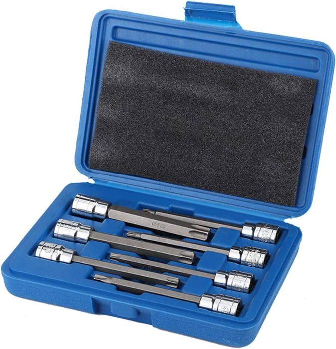Jeu De 8 Adaptateurs De Douille Torx (T20 à T80) - Pour Cliquet 1/2 Pouce - Neuf En Emballage