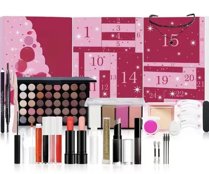 Calendrier De L'avent Technic 24 Cases Avec Du Maquillage, Neuf, Pour Noël