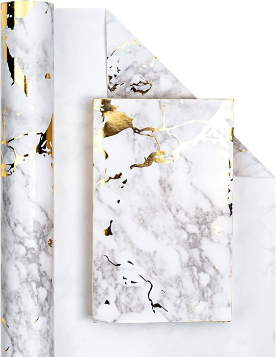 Papier Cadeau De Noël - Rouleau 43 Cm X 15 M, Motifs étoiles, Recyclable, Parfait Pour Emballer Cadeaux, Anniversaires Et Déco DIY