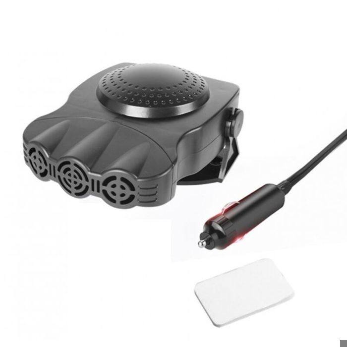 Désembueur Voiture Portable 2-en-1 | Dégivrage Pare-brise + Ventilation | Prise Allume-Cigare 150W | Rotation 360° Chauffage Voiture 12v