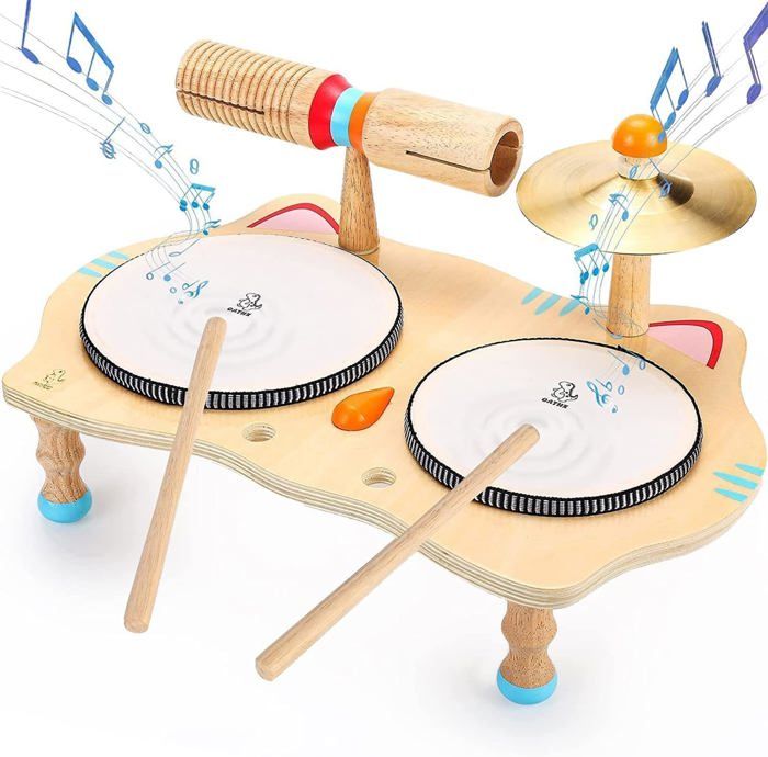 Tapis Musical Bébé 2 En 1 - Piano Et Batterie - Jouet Éducatif 1-5 Ans - Cadeau Noël Anniversaire