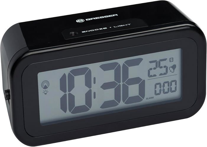 Réveil Radio-piloté Bresser MyTime Easy II - Affichage Date Et Température