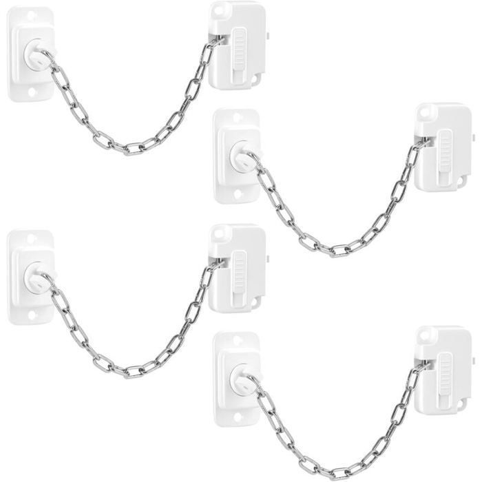 4 Pcs Securite Fenetre Enfant Serrures Protection Fenetre Enfant Réglable Forte Adhésif Serrure Frigo pour Bloque Porte Placard