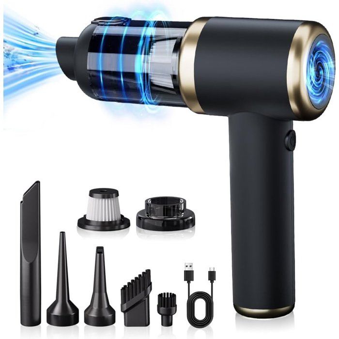 Aspirateur à main sans fil pour voiture et maison – Puissant aspirateur portable pour voiture – Double usage pour la maison et la