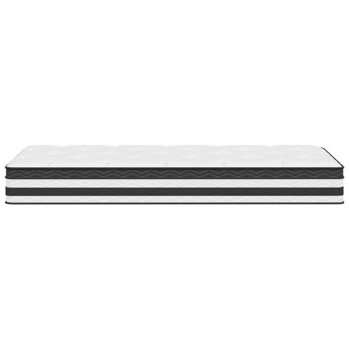 Matelas à ressorts ensachés moyen - WIENS - 70x200 cm - Blanc - 7 zones de couchage - Respirant - Doux pour la peau