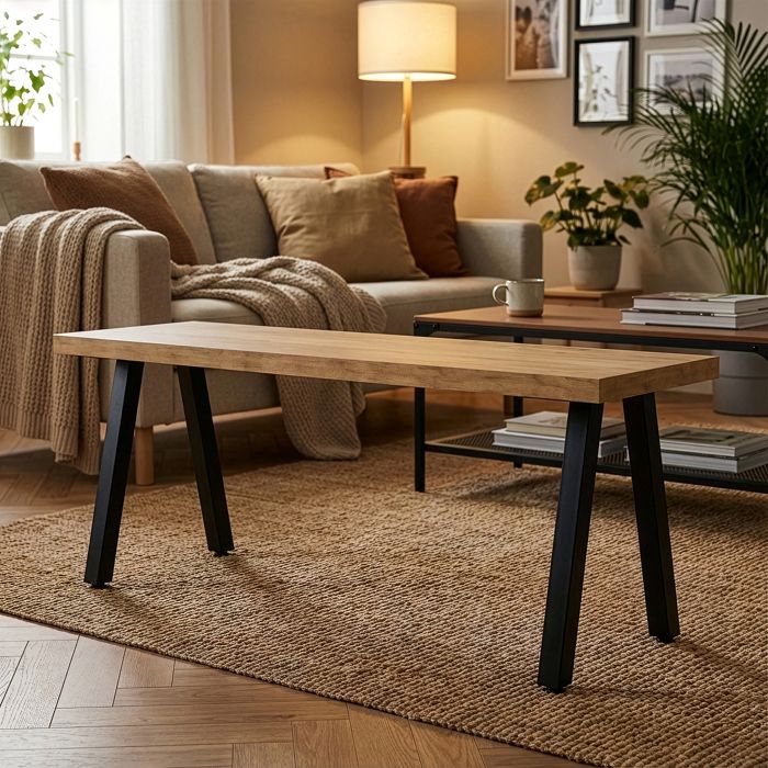 Lot de 2 pieds de table Heustreu acier 45 x 40 cm noir