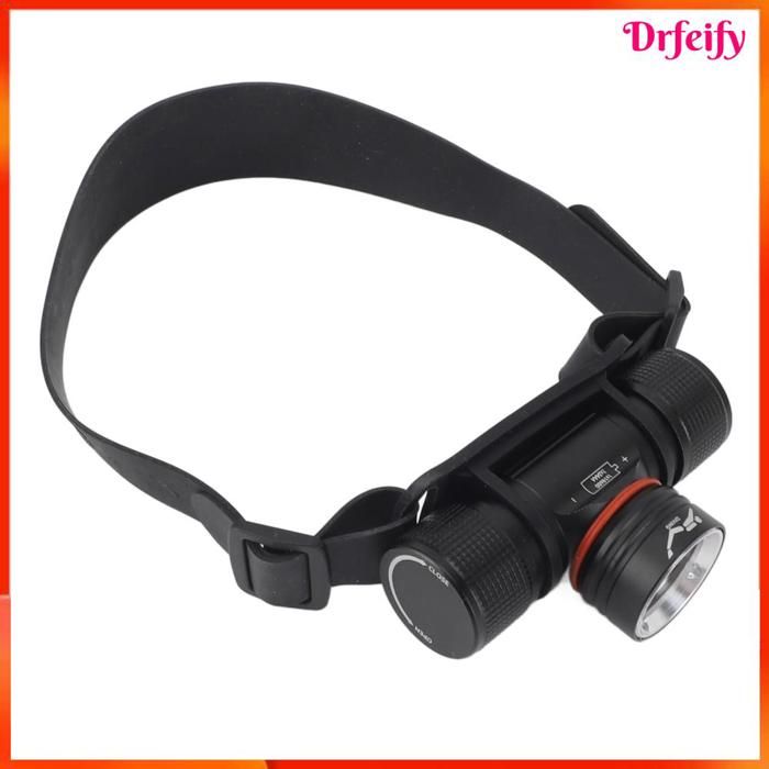 Lampe frontale de plongée lampe de poche sous-marine de 80 m avec 3 modes déclairage pour la pêche en apnée