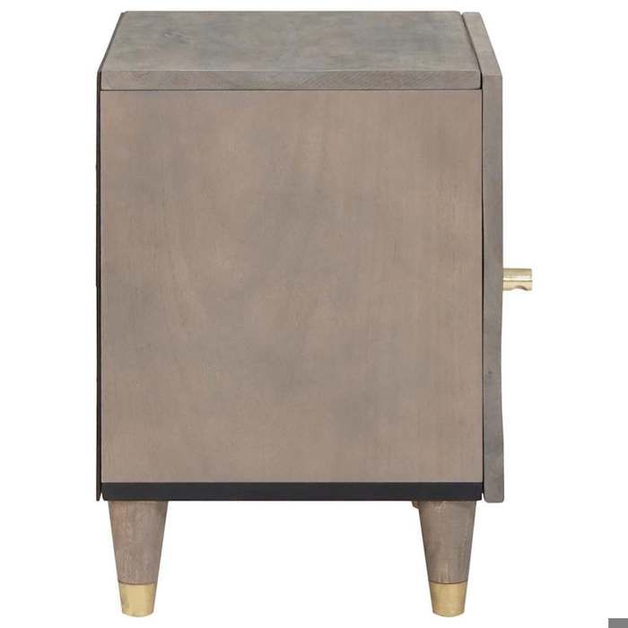 Tables de lit Moderne CHIC 2 pcs Cabinet de chevet - Armoires de nuit - avec porte Gris 40x33x46 cm CC491