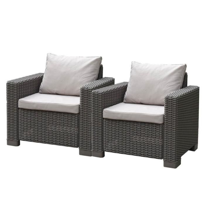 Allibert Jeu De Chaise De Jardin 6 Pcs California 2 Cappuccino