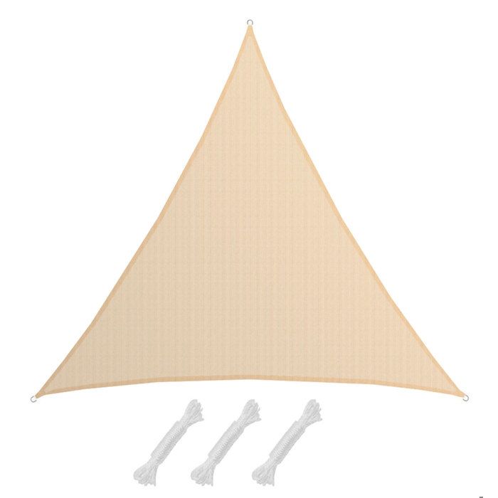 Voile dombrage UV 7x7x7 HDPE Triangle Protection Solaire Beige