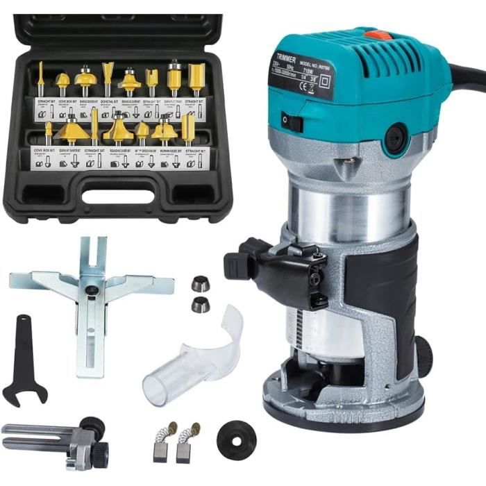 Meuleuse Droite Fartools 750W - Mandrin 6/8mm, Vitesse Variable 10000-30000 Tr/min Avec Accessoires