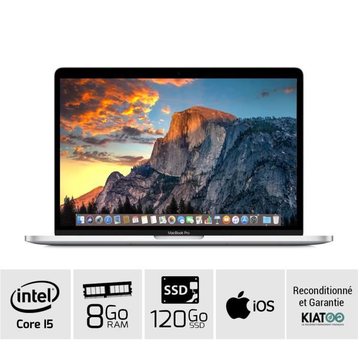 Top achat PC Portable MACBOOK PRO 13 pouces Gris  core i5 8 go ram 120 go SSD disque dur clavier AZERTY pas cher