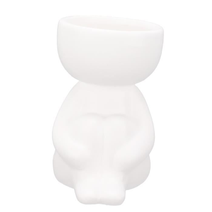 Pot De Fleurs Hydroponique En Céramique Forme Lotus - 16.8cm, Base Antidérapante - Pour Plantes Grasses, Nénuphars, Décoration