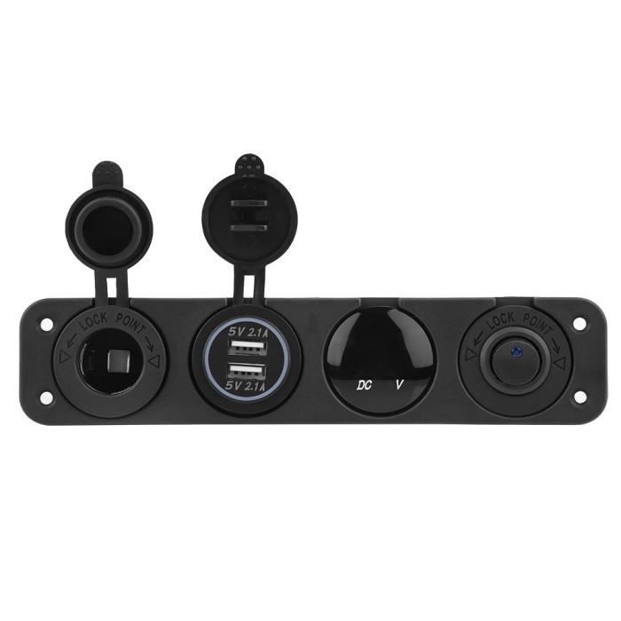 Chargeur 5 En 1 Prise Allume Cigare USB C, Multiprise Allume Cigare 12V