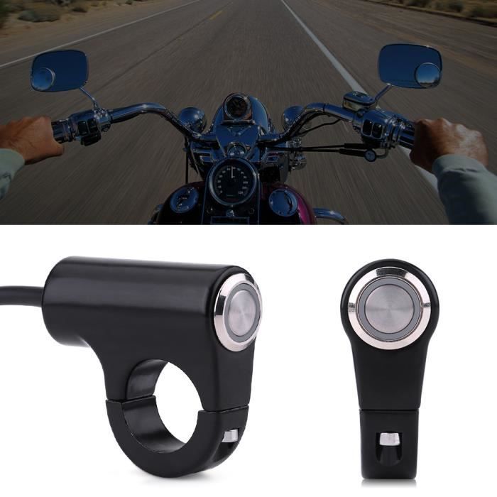 22mm Moto Commutateur de montage sur le guidon Bouton-poussoir Phare Phares Antibrouillards ON//OFF Guidon Swicth B