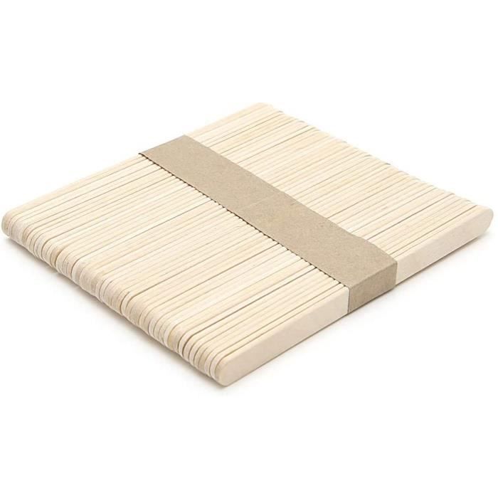Lot De 50 Bâtons En Bois Pour Crème Glacée - Bâtonnets DIY, Artisanat, Marquage, Bricolage