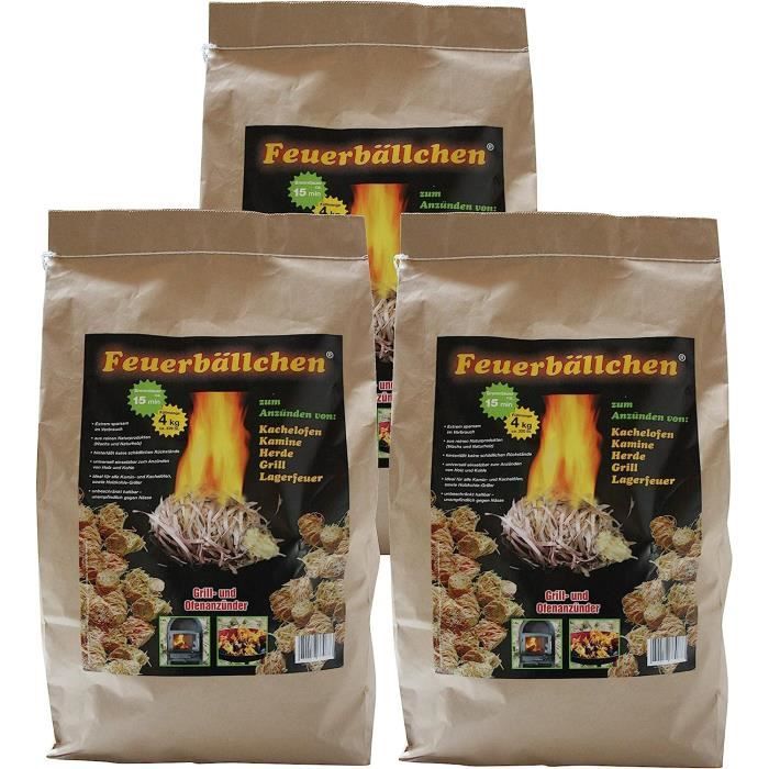 Allume-Feu Écologique Blumixx - Laine De Bois Et Cire Naturelle - Lot 10 Kg - Certifié FSC Pour Cheminée Et BBQ