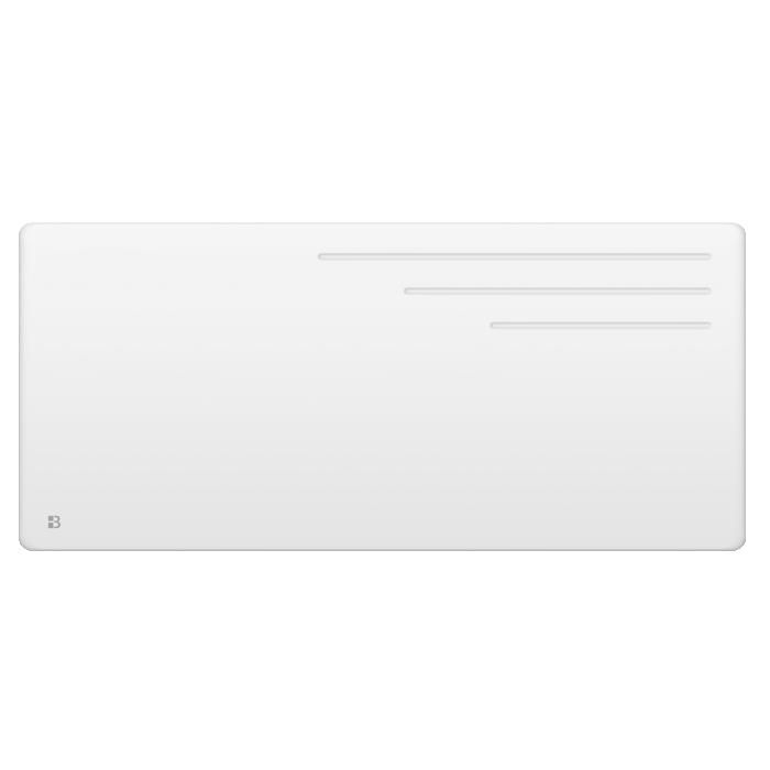 Radiateur électrique fixe à inertie sèche fonte - BESTHERM - MOTU 2000W - horizontal blanc - NF