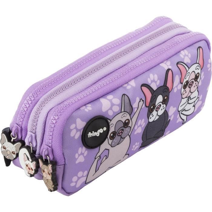 Trousse à Crayons Multi-Compartment Rose - Grande Capacité Pour École Et Loisirs Créatifs