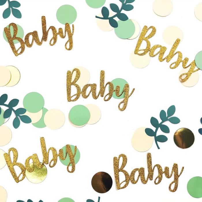 Baby-Party Servietten – 50 Stück, 13x13 Cm, Goldene Folie, 3-lagig Saugstark, Für Babyshower & Taufe