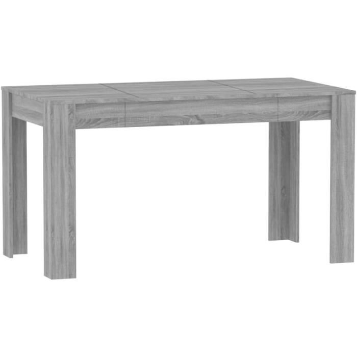 Table À Dîner - Meuble De Restaurant - Table De Cuisine Bistrot - Gris 140X745X76 Cm Bois DIngén[Z24]