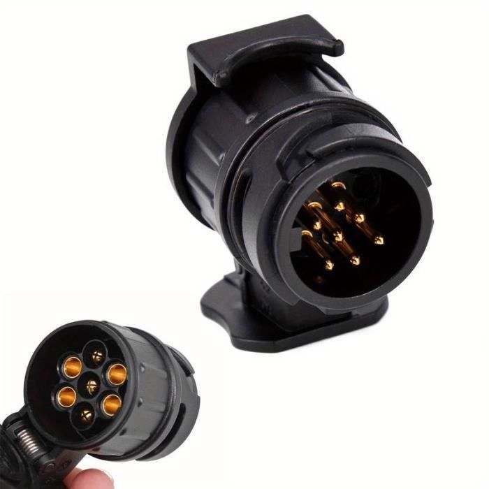 Adaptateur 7 à 13 Broches Adaptateur De Prise Remorque 7 Broches Vers 13 Broches - Compatible Voiture, SUV Et 4x4 Adaptateur 13 Broches 7 Broches - 13