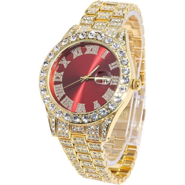 Montre homme avec hot sale diamant