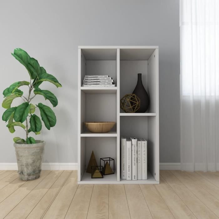 Bibliothèque-Buffet KUO Blanc - Contemporain - Design - 50x25x80 cm