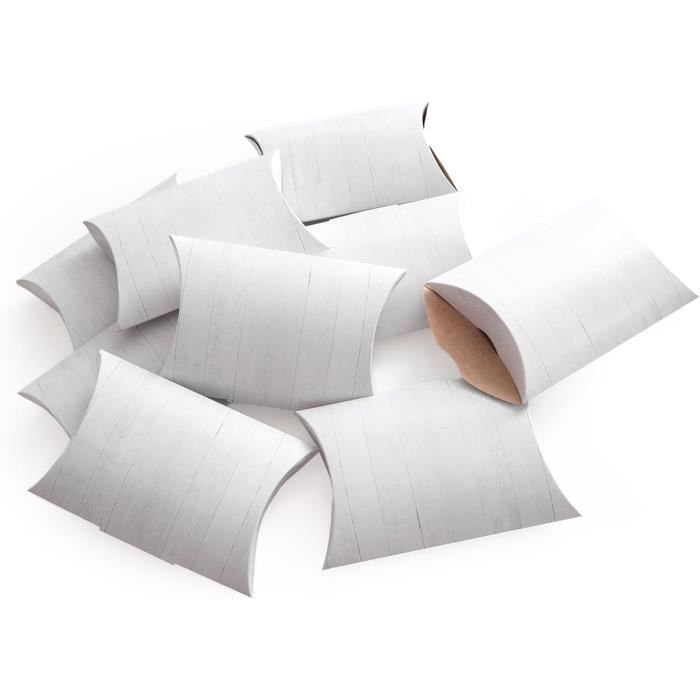 2 Boîtes Cadeaux Blanches 9x7cm - Boîtes à Bijoux Avec Couvercle Pour Boucles D'oreilles, Colliers, Bagues