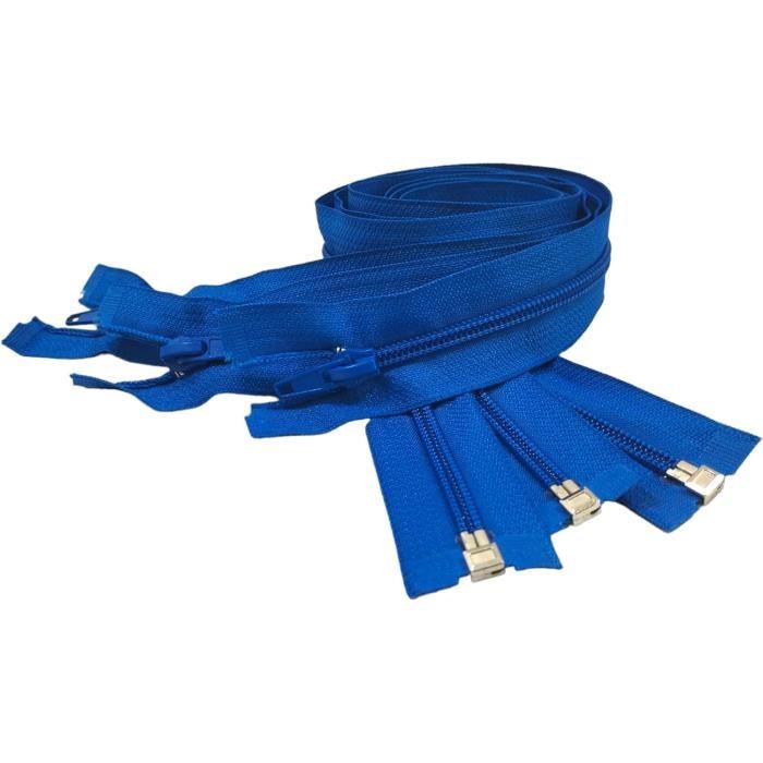 Lot De 12 Fermetures éclair N°3 - Longueur 12 Pouces (30 Cm) - Nylon, Bout Fermé - Couleurs Blanc, Crème, Noir