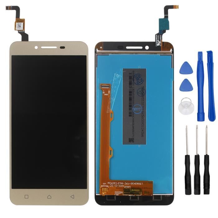 Écran complet pour Lenovo K5 Vibe noir vitre tactile écran LCD