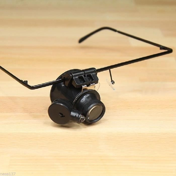 Lunette Loupe Grossisement x20 LED Bijoutier Horlogier Informaticien etc