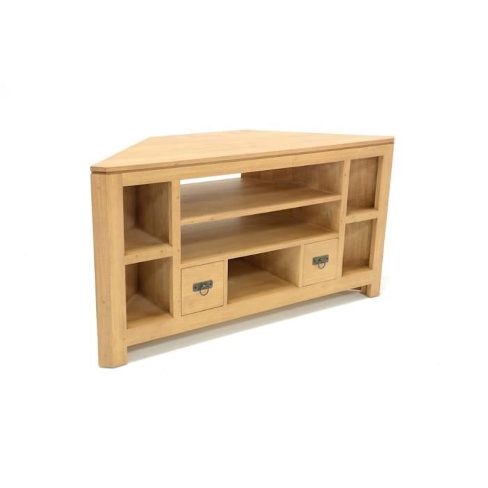 Ethnik Chic Meuble Tv Angle 2 Tiroirs Maya Huile Naturel Achat Vente Meuble Tv Ethnik Chic Meuble Tv Angle Soldes Cdiscount