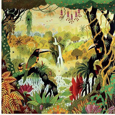 Puzzle 80 pièces Alain Thomas Toucan à la cascade
