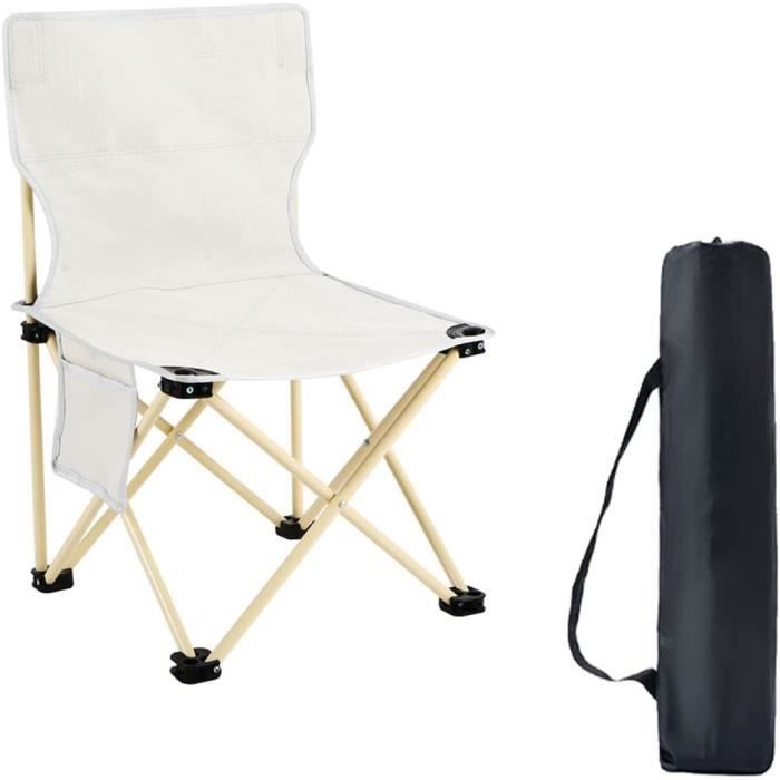 Chaise Pliante Extérieure Rouge - Chaise Camping Pêche Jardin Portable Robuste 90kg