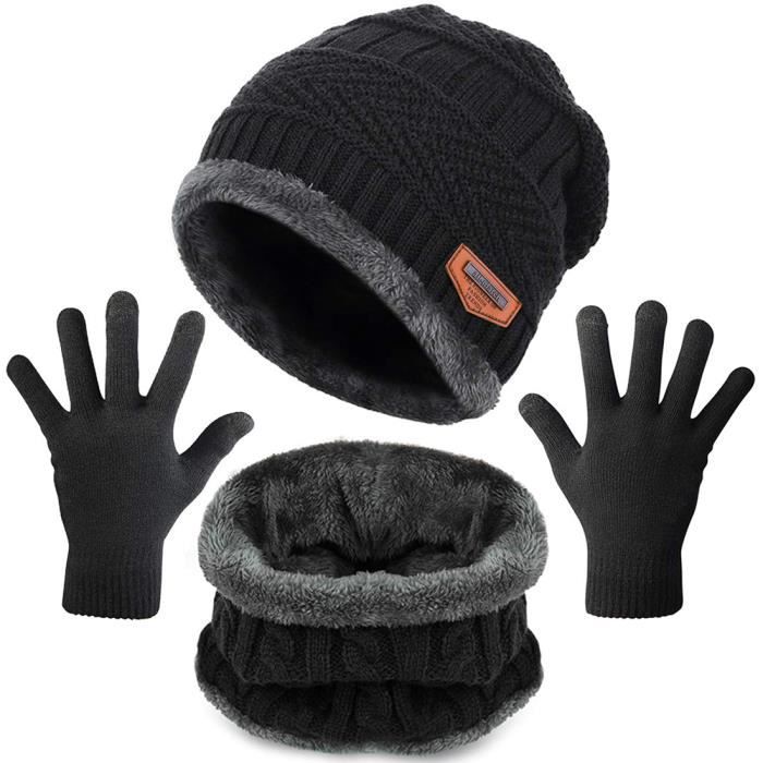 Bonnet fille la reine des neiges Tour de cou fourré et Bonnet,gants polaire