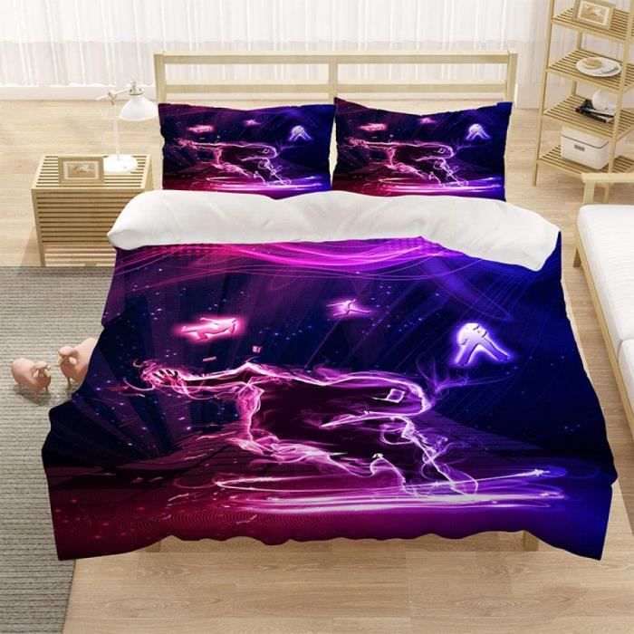 Housse de Couette Violet Tendance Moderne Simple 200x200cm Parure de