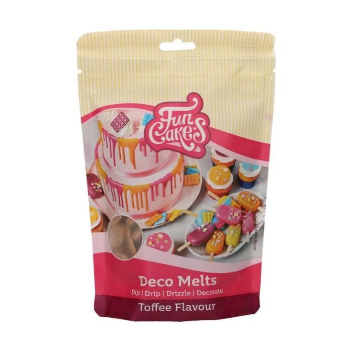 PISTOLES DÉCO MELTS GOÛT CARAMEL 250G Marron, Chocolat - NAPPAGE PATISSERIE